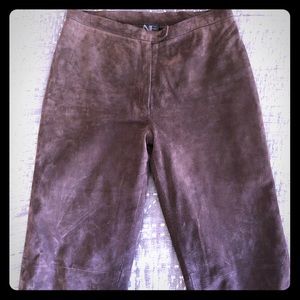 Suede pants